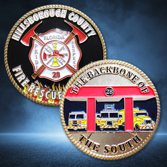 Challenge Coin for Hillsborough County Fire